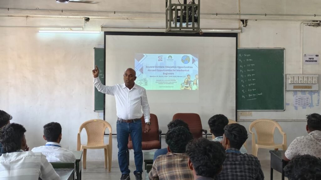 Students learning about international education opportunities for mechanical engineers