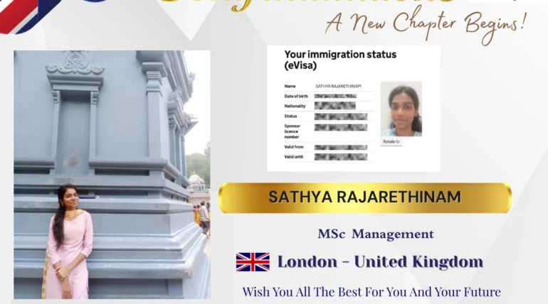 Student Success Story – Sathya Rajarethinam’s UK Study Abroad Journey